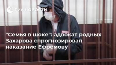 Михаил Ефремов - Сергей Захаров - Александр Добровинский - "Семья в шоке": адвокат родных Захарова спрогнозировал наказание Ефремову - ria.ru - Москва - Россия