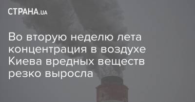 Борис Срезневский - Во вторую неделю лета концентрация в воздухе Киева вредных веществ резко выросла - strana.ua - Киев