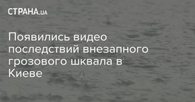 Появились видео последствий внезапного грозового шквала в Киеве - strana.ua - Киев - район Киева