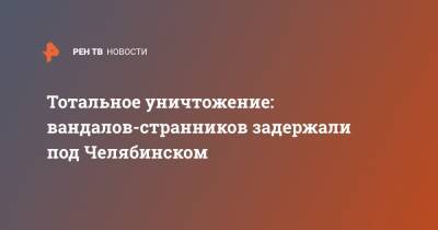 Тотальное уничтожение: вандалов-странников задержали под Челябинском - ren.tv - Челябинская обл. - Челябинск