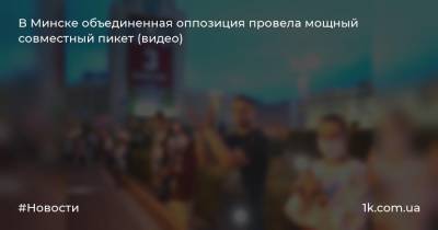 Александр Лукашенко - Николай Статкевич - Сергей Тихановский - Павел Северинц - В Минске объединенная оппозиция провела мощный совместный пикет (видео) - 1k.com.ua - Белоруссия - Минск