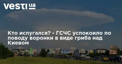 Наталья Диденко - Кто испугался? - ГСЧС успокоило по поводу воронки в виде гриба над Киевом - vesti.ua - Киев - Гсчс