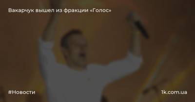 Дмитрий Разумков - Кира Рудик - Вакарчук вышел из фракции «Голос» - 1k.com.ua - Украина