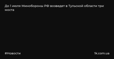 До 1 июля Минобороны РФ возведет в Тульской области три моста - 1k.com.ua - Россия - Тульская обл. - Кимовск