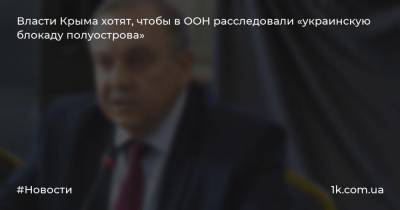 Георгий Мурадов - Власти Крыма хотят, чтобы в ООН расследовали «украинскую блокаду полуострова» - 1k.com.ua - Россия - Украина - Киев - Крым - Женева