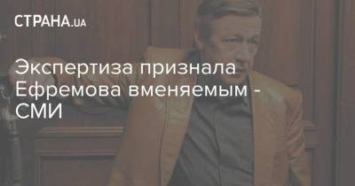 Михаил Ефремов - Сергей Захаров - Эльман Пашаев - Экспертиза признала Ефремова вменяемым - СМИ - strana.ua - Москва - Украина