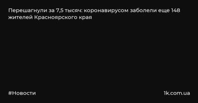 Перешагнули за 7,5 тысяч: коронавирусом заболели еще 148 жителей Красноярского края - 1k.com.ua - Россия - Красноярский край - Украина - Красноярск