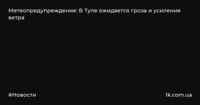 Метеопредупреждение: В Туле ожидается гроза и усиление ветра - 1k.com.ua - Россия - Украина - Тула - Тульская обл.