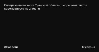 Интерактивная карта Тульской области с адресами очагов коронавируса на 21 июня - 1k.com.ua - Украина - Тула - Новомосковск - Тульская обл.