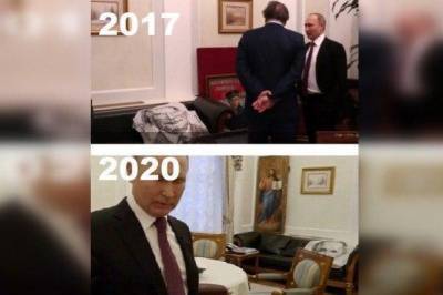Владимир Путин - Дмитрий Песков - Дмитрий Смирнов - Оливер Стоун - В Кремле объяснили, что за портрет Путина уже три года лежит в его кабинете на диване - govoritmoskva.ru - Москва - Россия - США - Япония