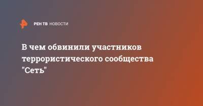 В чем обвинили участников террористического сообщества "Сеть" - ren.tv - Россия - Санкт-Петербург