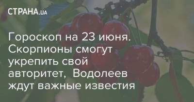 Гороскоп на 23 июня. Скорпионы смогут укрепить свой авторитет, Водолеев ждут важные известия - strana.ua