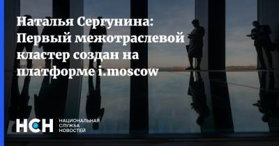 Наталья Сергунина - Наталья Сергунина: Первый межотраслевой кластер создан на платформе i.moscow - nsn.fm - Зеленоград - Москва