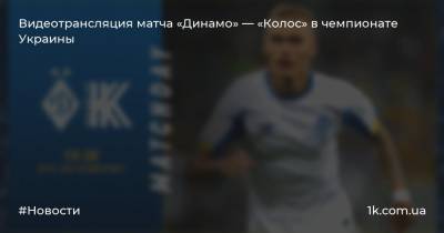 Видеотрансляция матча «Динамо» — «Колос» в чемпионате Украины - 1k.com.ua - Украина - Киев - Донецк