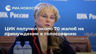 Элла Памфилова - ЦИК получил около 70 жалоб на принуждение к голосованию - ria.ru - Москва - Россия - Санкт-Петербург