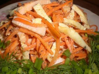 Рецепт дня: салат с корейской морковкой «Пальчики оближешь» - golos.ua - Украина