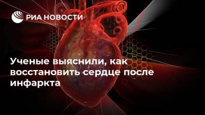 Ученые выяснили, как восстановить сердце после инфаркта - ria.ru - Москва - Сан-Диего - шт. Калифорния