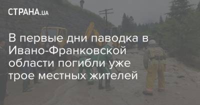 В первые дни паводка в Ивано-Франковской области погибли уже трое местных жителей - strana.ua - Ивано-Франковская обл.