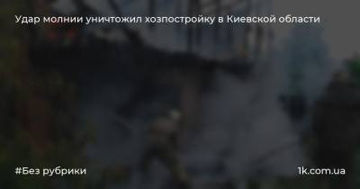 Арсен Аваков - Удар молнии уничтожил хозпостройку в Киевской области - 1k.com.ua - Киевская обл. - Ивано-Франковская обл. - Хмельницкая обл. - Черновицкая обл. - Гсчс