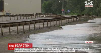 Река Прут на Буковине поднимается: вода дошла до Калиновского рынка - tsn.ua