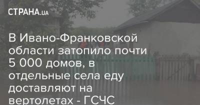 В Ивано-Франковской области затопило почти 5 000 домов, в отдельные села еду доставляют на вертолетах - ГСЧС - strana.ua - Украина - Ивано-Франковская обл. - Гсчс