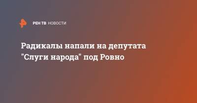 Сергей Литвиненко - Илья Кива - Радикалы напали на депутата "Слуги народа" под Ровно - ren.tv - Украина - Луганская обл. - Донецкая обл.