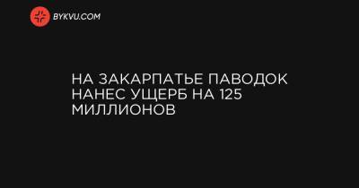 На Закарпатье паводок нанес ущерб на 125 миллионов - bykvu.com - район Раховский