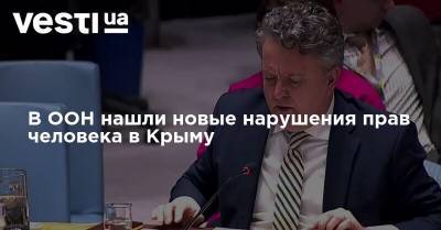 Сергей Кислица - В ООН нашли новые нарушения прав человека в Крыму - vesti.ua - Россия - Украина - Крым - Севастополь