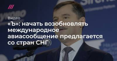 Михаил Мишустин - Софья Сандурская - «Ъ»: начать возобновлять международное авиасообщение предлагается со стран СНГ - tvrain.ru - Москва - Россия