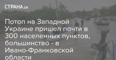 Потоп на Западной Украине пришел почти в 300 населенных пунктов, большинство - в Ивано-Франковской области - strana.ua - Украина - Ивано-Франковская обл. - Черновицкая обл. - Гсчс