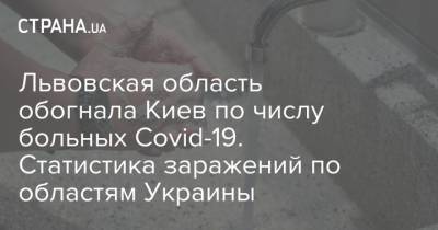 Львовская область обогнала Киев по числу больных Covid-19. Статистика заражений по областям Украины - strana.ua - Украина - Киев - Киевская обл. - Ивано-Франковская обл. - Харьковская обл. - Волынская обл. - Черновицкая обл. - Львовская обл. - Закарпатская обл.