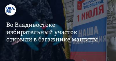Во Владивостоке избирательный участок открыли в багажнике машины. ВИДЕО - ura.news - Владивосток