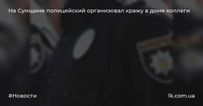 На Сумщине полицейский организовал кражу в доме коллеги - 1k.com.ua - Украина - Сумская обл. - Полтава