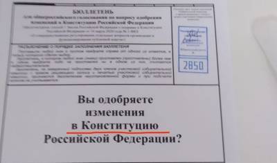 Вопрос дня: кто составлял и утверждал этот безграмотный бюллетень? - newizv.ru - Россия - Конституция