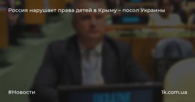 Сергей Кислиц - Россия нарушает права детей в Крыму – посол Украины - 1k.com.ua - Россия - Украина - Крым