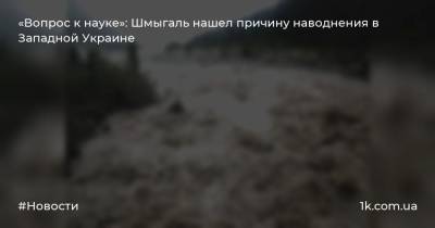 Денис Шмыгаль - «Вопрос к науке»: Шмыгаль нашел причину наводнения в Западной Украине - 1k.com.ua - Украина - Ивано-Франковская обл. - Ивано-Франковск