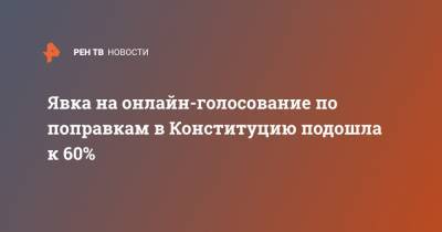 Артем Костырко - Явка на онлайн-голосование по поправкам в Конституцию подошла к 60% - ren.tv - Москва - Россия - Конституция