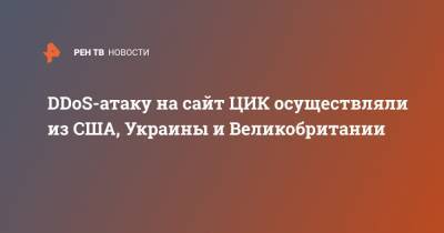 Николай Булаев - DDoS-атаку на сайт ЦИК осуществляли из США, Украины и Великобритании - ren.tv - Россия - США - Украина - Англия