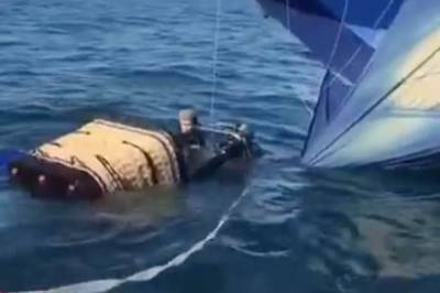 Спасатели сняли на видео упавший в Черное море воздушный шар - vm.ru - Адлер