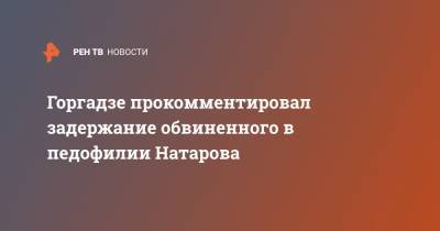 Шота Горгадзе - Горгадзе прокомментировал задержание обвиненного в педофилии Натарова - ren.tv - Россия