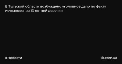 В Тульской области возбуждено уголовное дело по факту исчезновения 13-летней девочки - 1k.com.ua - Россия - Украина - Тульская обл. - район Киреевский