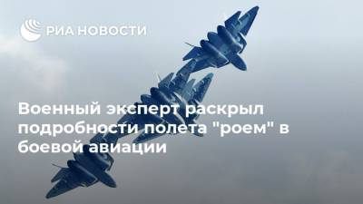 Сергей Хатылев - Военный эксперт раскрыл подробности полета "роем" в боевой авиации - ria.ru - Москва - Россия