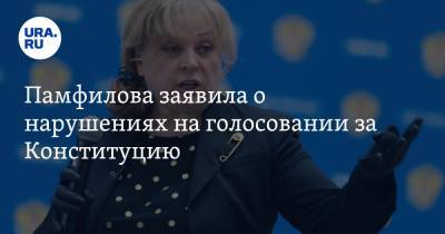 Элла Памфилова - Памфилова заявила о нарушениях на голосовании за Конституцию. Людей принуждали идти на участки - ura.news - Россия