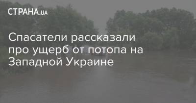 Спасатели рассказали про ущерб от потопа на Западной Украине - strana.ua - Украина - Ивано-Франковская обл. - Львовская обл.