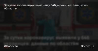 За сутки коронавирус выявили у 646 украинцев: данные по областям - 1k.com.ua - Украина - Киев - Запорожская обл. - Ивано-Франковская обл. - Волынская обл. - Кировоградская обл. - Днепропетровская обл. - Винницкая обл. - Житомирская обл. - Закарпатская обл. - Донецкая обл.