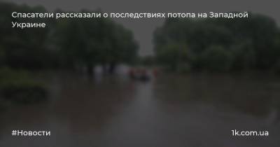 Спасатели рассказали о последствиях потопа на Западной Украине - 1k.com.ua - Украина - Ивано-Франковская обл. - Тернопольская обл. - Черновицкая обл. - Львовская обл.