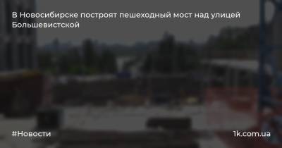 В Новосибирске построят пешеходный мост над улицей Большевистской - 1k.com.ua - Украина - Новосибирск - Анатолий Локоть