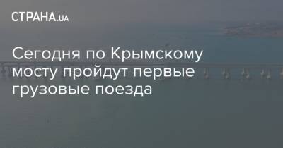 Владимир Путин - Сегодня по Крымскому мосту пройдут первые грузовые поезда - strana.ua - Россия - Краснодарский край - Севастополь