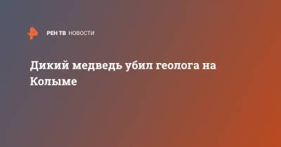 Дикий медведь убил геолога на Колыме - ren.tv - Россия