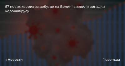 57 нових хворих за добу: де на Волині виявили випадки коронавірусу - 1k.com.ua - Украина - місто Луцьк